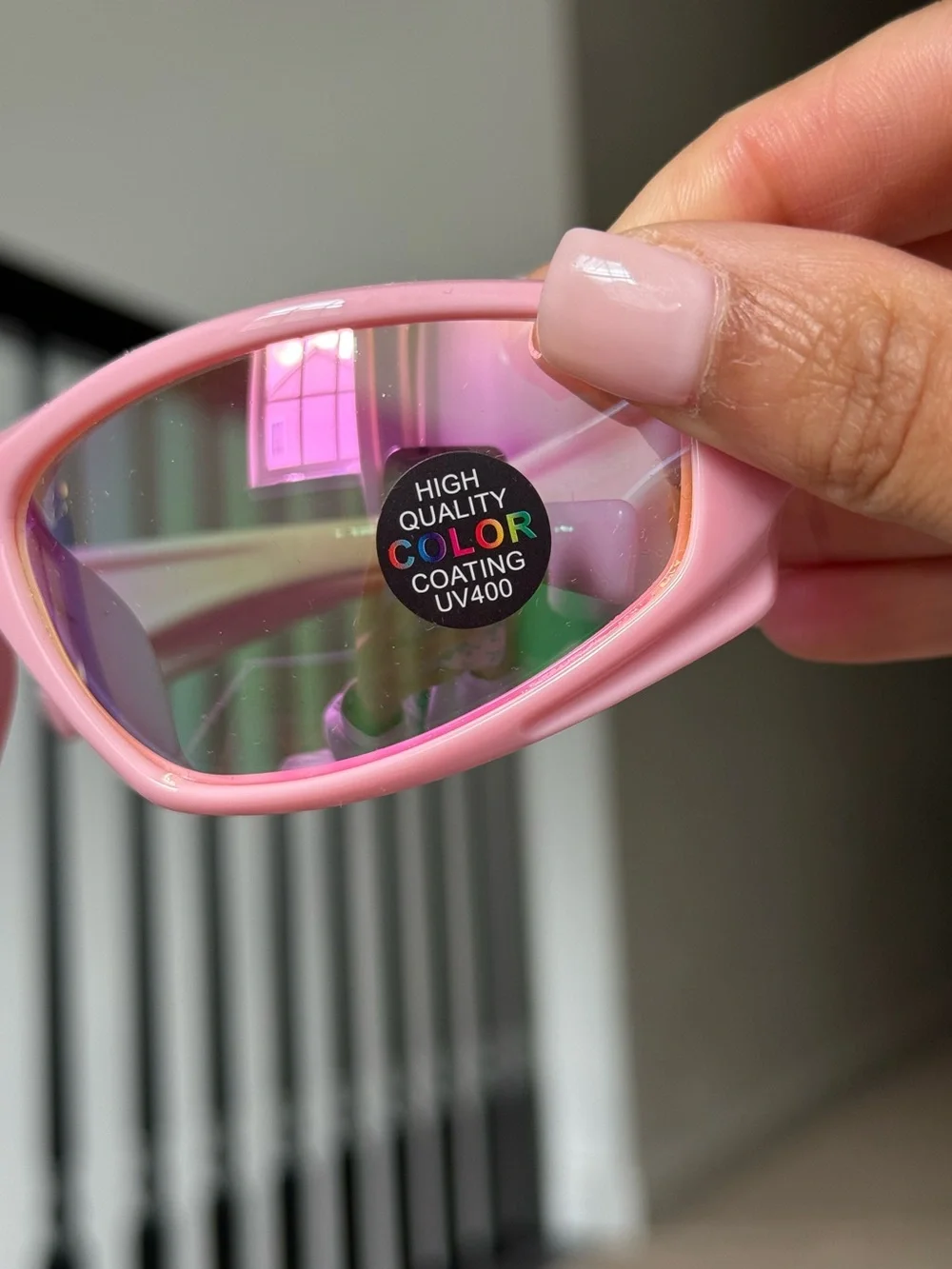 Pink Shield Frame Sunglasses